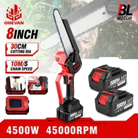 8 Inch Brushless Chain Saw Cordless Pruning Electric Saw Battery Saw Garden Woodworking Power Tool For Makita 18V Battery 1