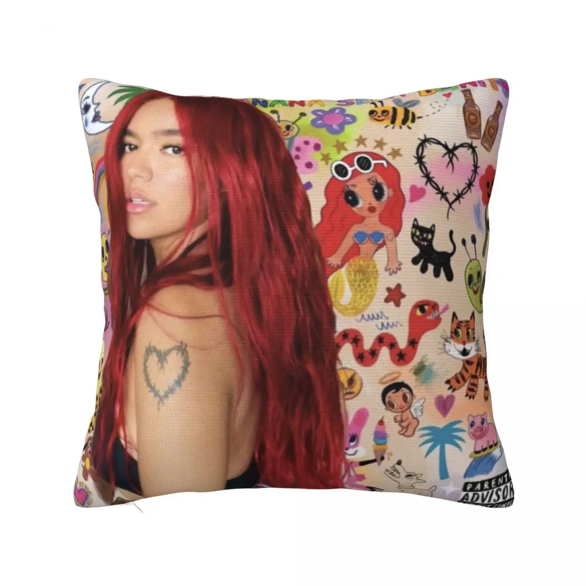 

Karol G Manana Sera Bonito Pillowcase Printing Polyester Cushion Cover Decorations Music Throw Pillow Case Cover Home Square