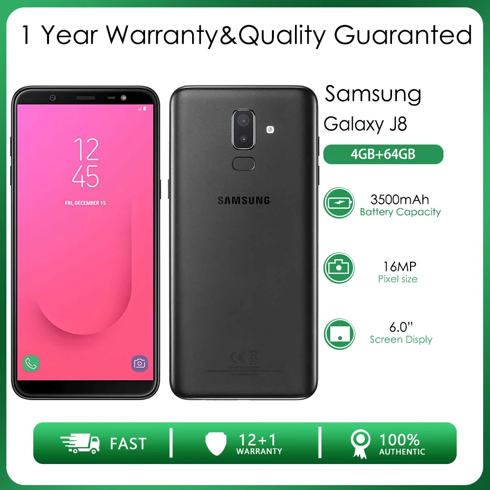 Samsung-teléfono inteligente Galaxy J8 J810F, Original, libre, 4G, ocho  núcleos, 2Sim, 3GB de RAM, 32GB de ROM, 16.0mp, 6,0 pulgadas, 3500mAh,  Android 8, huella dactilar - AliExpress