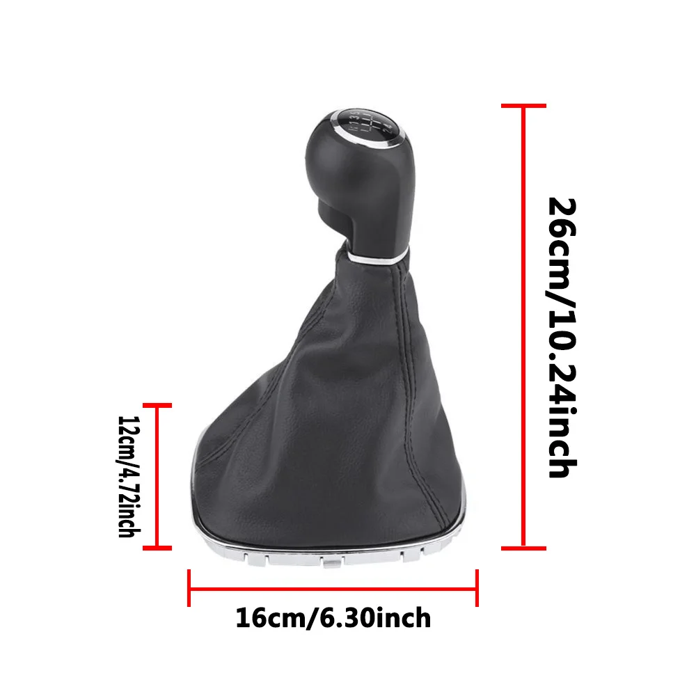 Pomello del cambio a 5/6 marce con coperchio del bagagliaio nero collare della cuffia per Opel Corsa D 2006-2015 009140093 19276456 pelle PU plastica  34