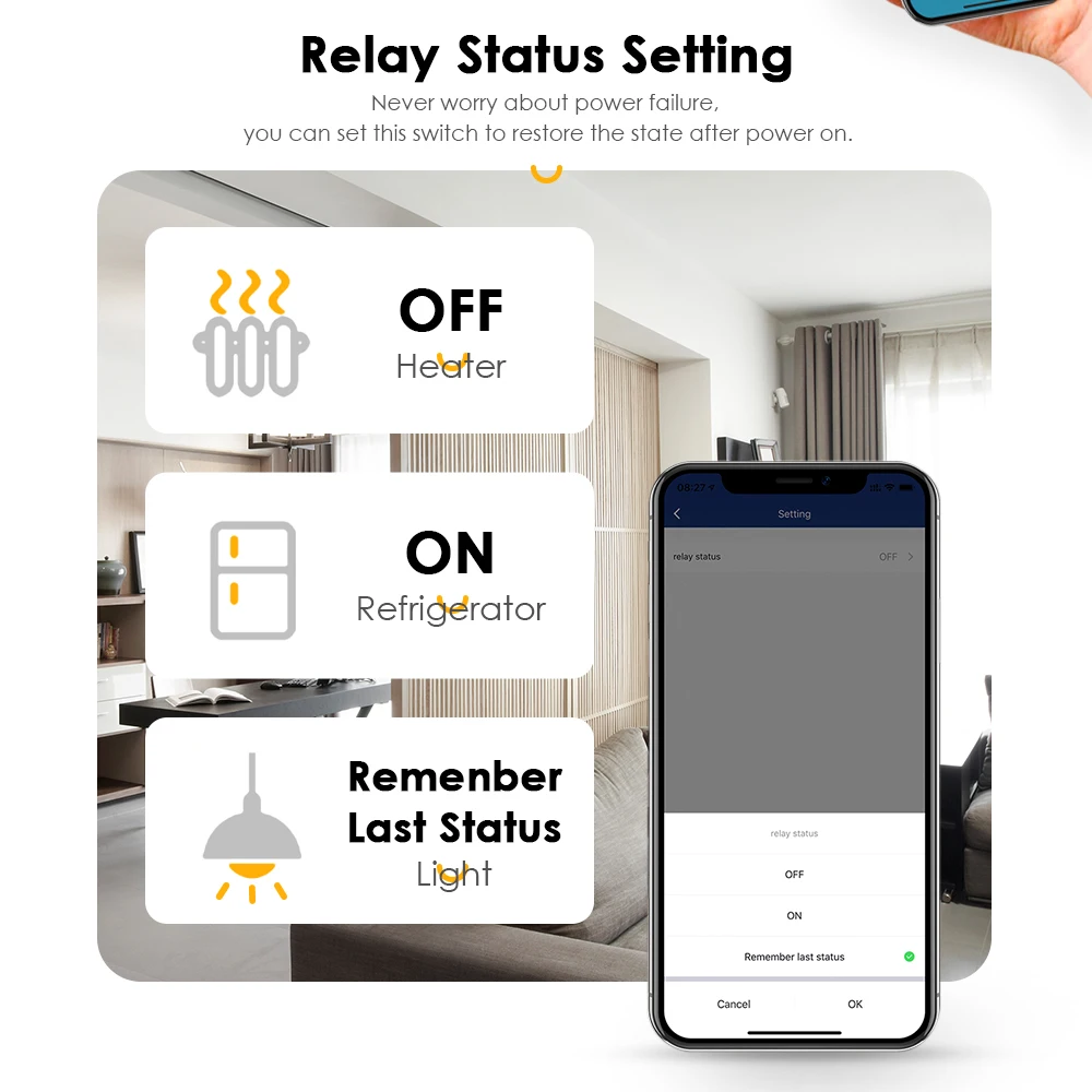 Tuya Wifi Smart Switch 16A Mini Relay Two Way Control Smart Home Timing Tuya Smart Life APP for Alexa Google Home Yandex Alice motion detector light switch