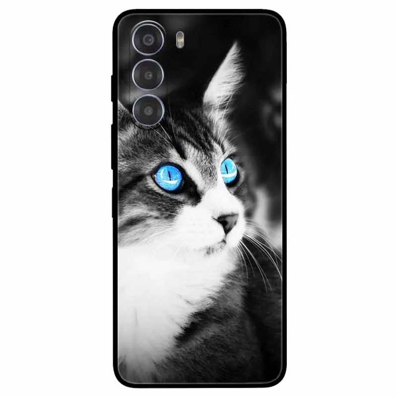 Cute Cartoon Soft TPU Silicone Phone Case - Painted Cat Design