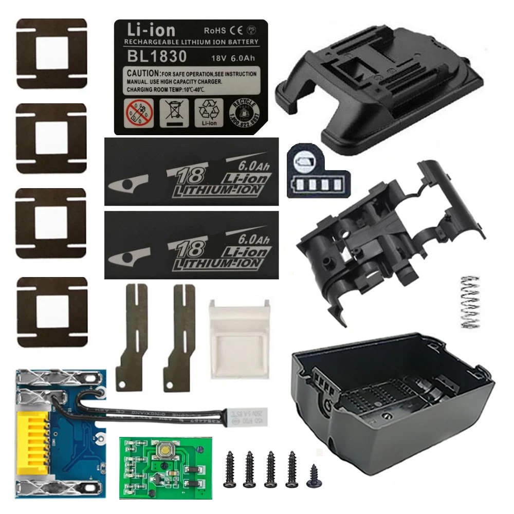 MAKITA 18V 리튬 이온 배터리 케이스 박스 BSM PCBA 충전 보호 회로 기판 BL1830 6.0Ah LED 리튬 이온 배터리 표시기
