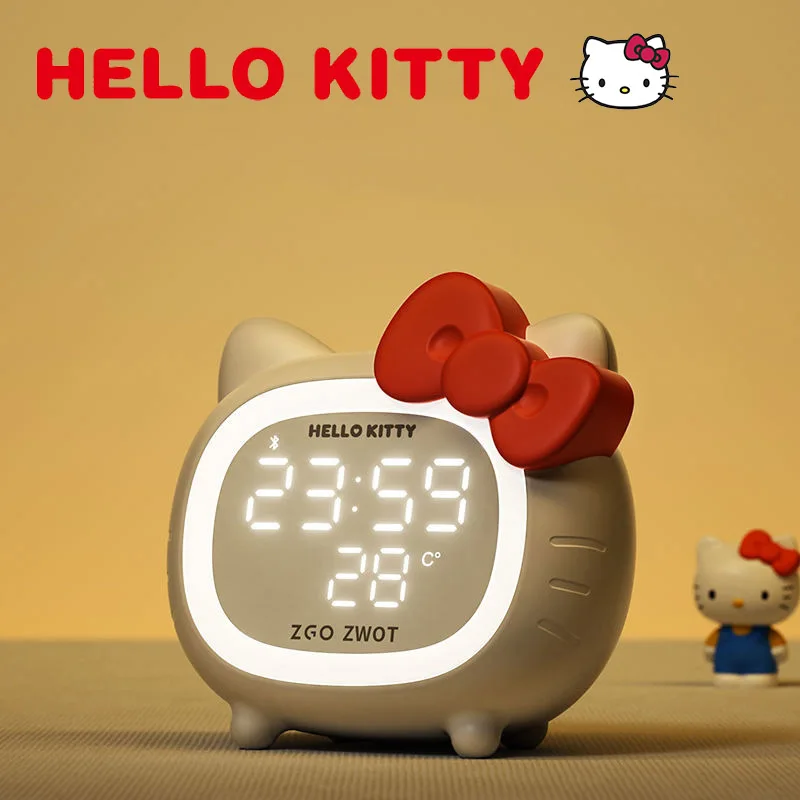 Genuine Sanrio Hello Kitty Bluetooth Portable Speaker Alarm Clock Led