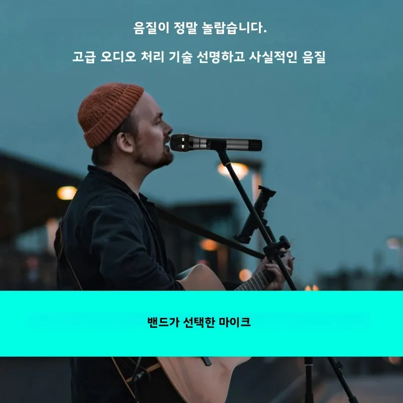 레이헤이즈 RS-899 무선 충전식 마이크 (카디오이드 카메라 패턴) 무대 공연 및 가정용 노래방에 적합