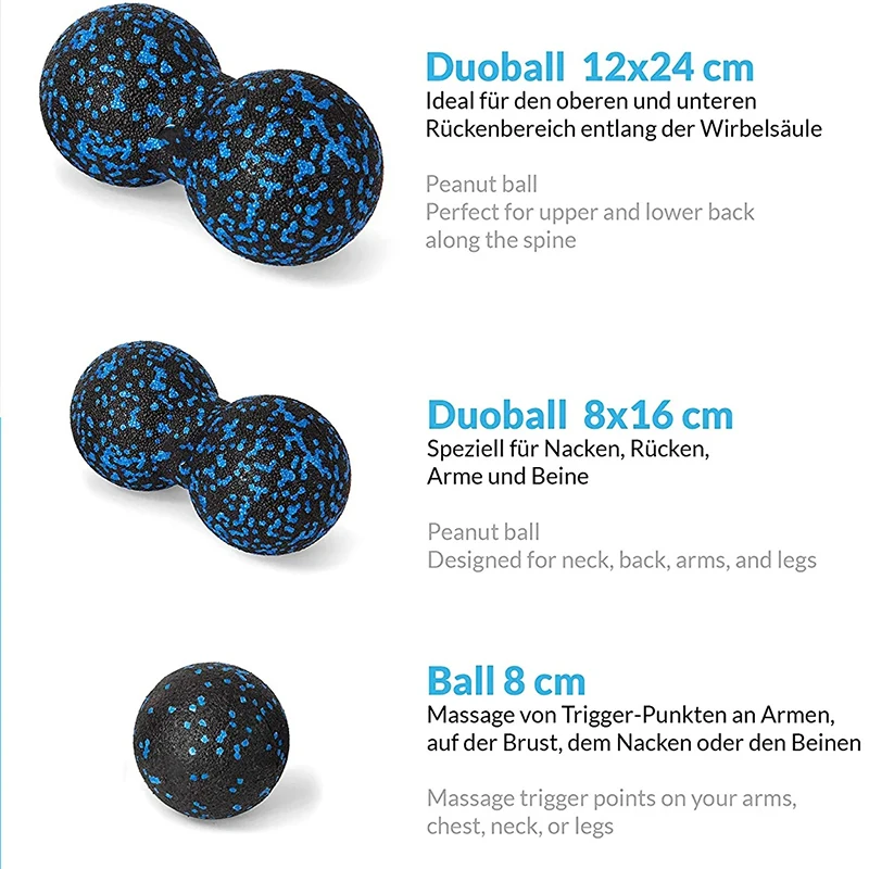 5Pcs Yoga Massage Foam Rollers Fascia Balls Yoga Column EPP High Density Fitness Roller &Ball Leg Back Neck Massager Pain Relief 4