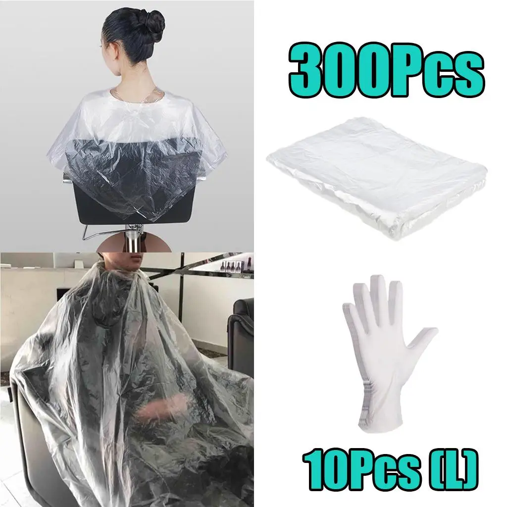 

300 Disposable Hair Cutting Capes (L) Set Salon Gown Unisex