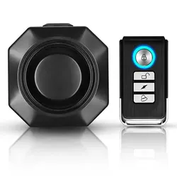 Rechargeable Wireless Bike Security Alarm with Remote Control and Vibration Detection (1 - Set)
