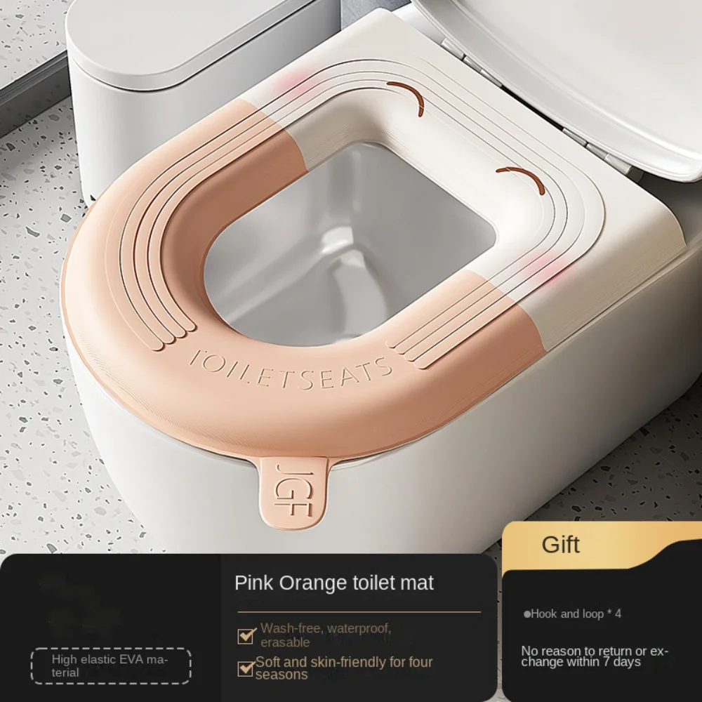 Waterproof Soft Clean Portable Moisture-proof Comfortable Toilet Trap Handle Design Washable Toilet Cushion
