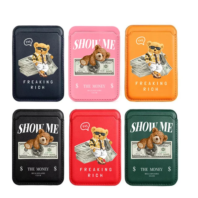 테디 베어 리치 머니 달러 맥세이프 지갑 케이스
