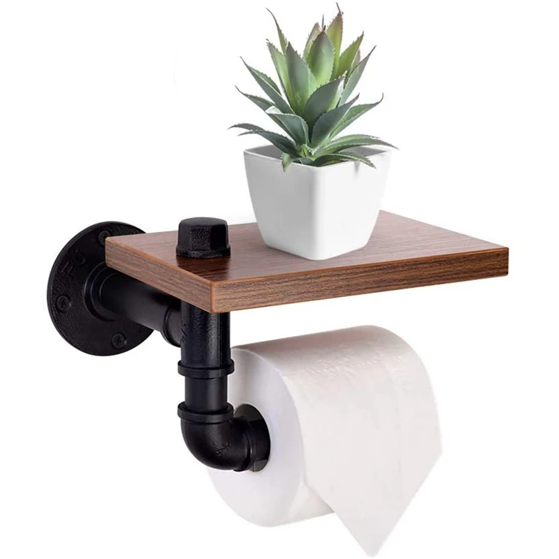 Rustic Wood Toilet Roll Paper Holder - HDM WOOD