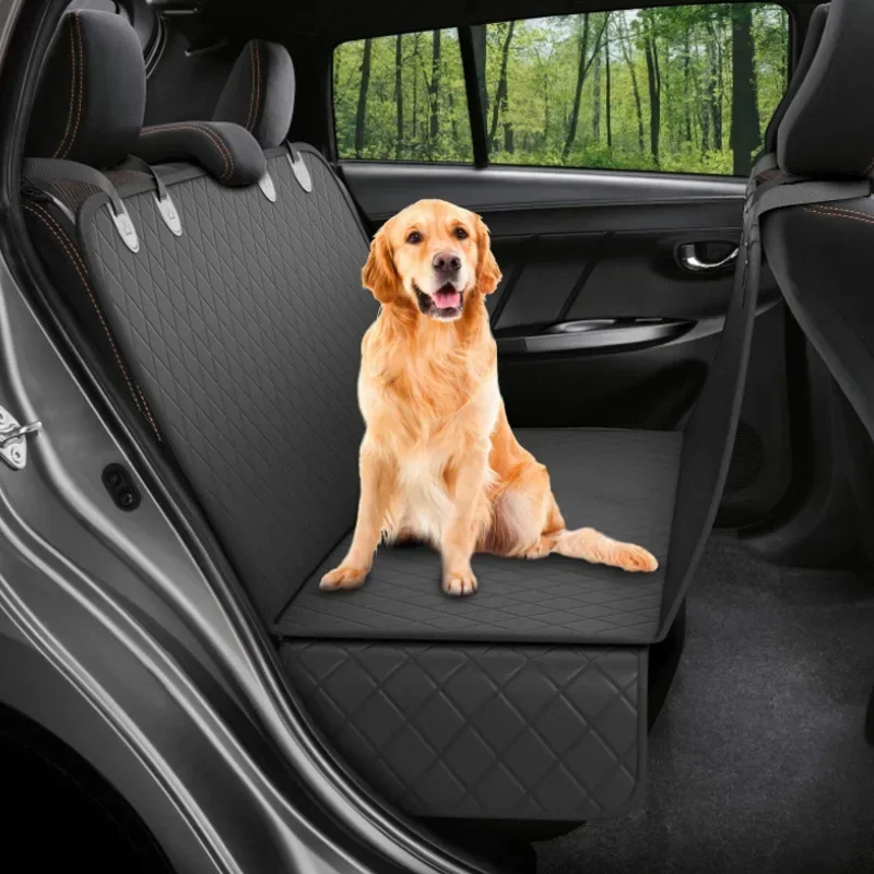 Dog Car Seat Cover Travel Mat Hammock for Small Medium Large Dogs Car Rear Back Seat 100% Waterproof