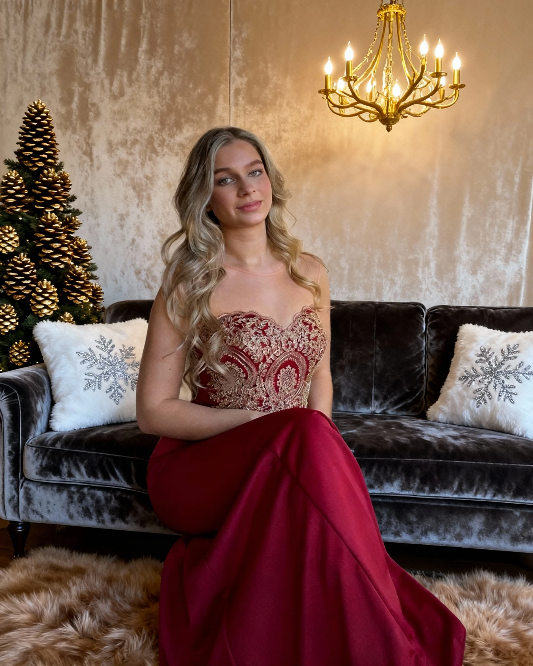 2025 Christmas Burgundy Emerald Green Strapless Evening Dress Gold Lace  Embroidery Mermaid Gown for Party Banquet Prom Dresses - AliExpress 320