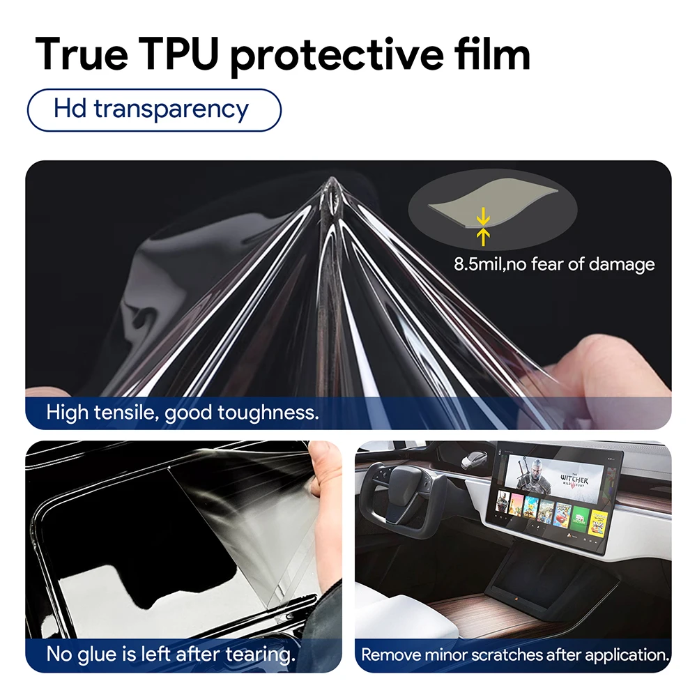 KUNGKIC PPF for Tesla Model 3 Y 2021-2023 Full Set Interior Paint Protection Clear Film TPU Screen Car Accessories Anti Scratch