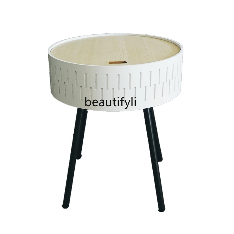 

Small Coffee Table Coffee Table Northern European Simple round Art Leisure Storage Storage Side Table Corner Table