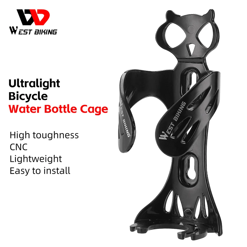 

WEST BIKING Bicycle Bottle Holder Owl Shaped Water Bottle Cage MTB Road Bike Ultralight Cup Racks Bracket Cycling Accessories