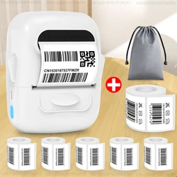 Compact Ink-Free Adhesive Label Maker - Mini Portable Printer P50 (White Printer Set)