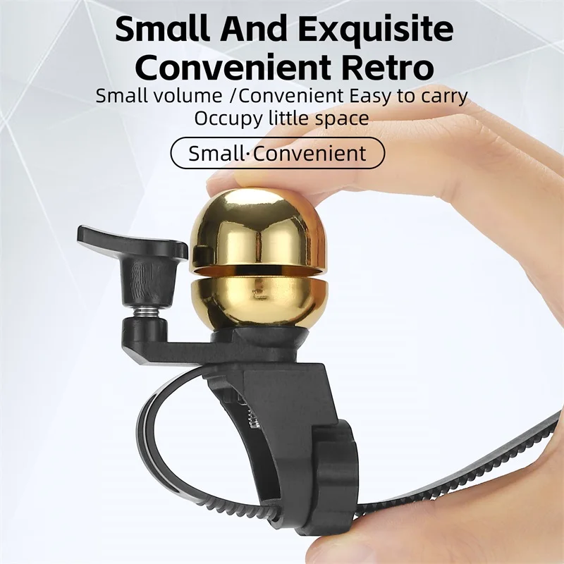 Bicycle Bell Mountain Bike Bell Bicycle Horn Bicycle Alarm Bicycle Accessories WEST BIKING Mini Bicycle Bell Copper MTB Bike Safety Warning Alarm Clear Loud Sound Retro Handlebar Ring Horn Cycling Accessory