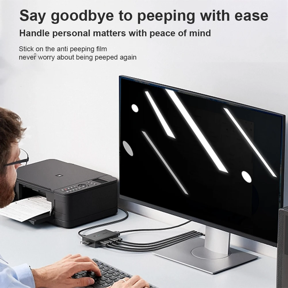16:9 Widescreen Filter Hanging Type Desktop PC Monitor Privacy Film Removable Anti Glare Privacy Shield for 24/27 Inches Monitor