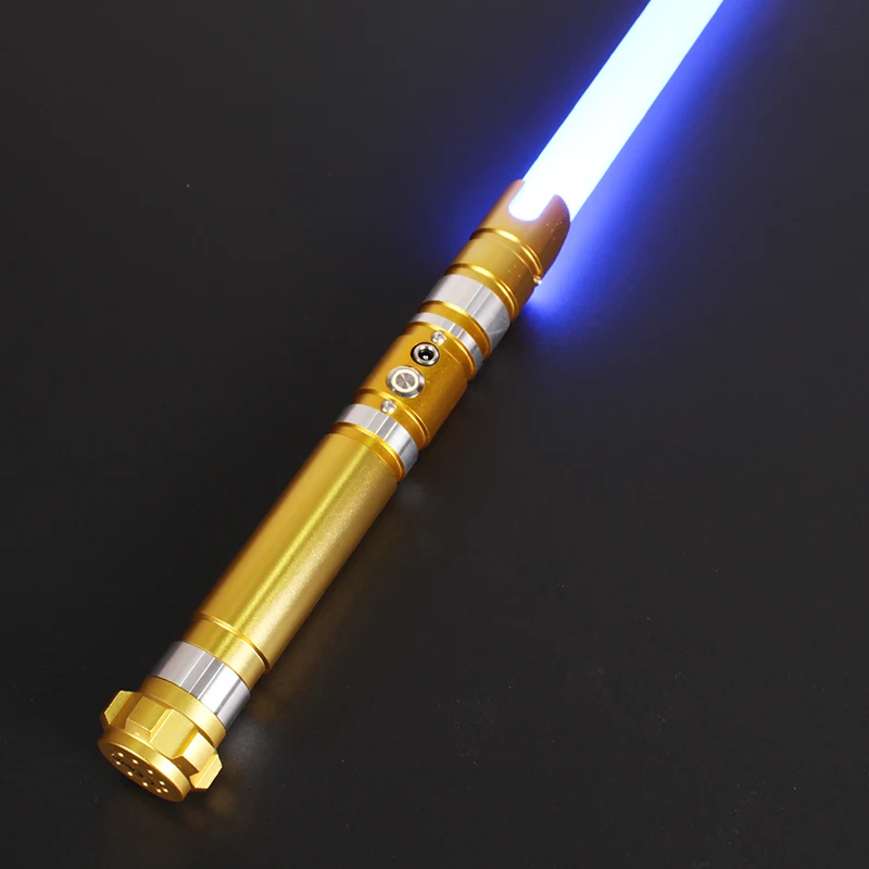 golden-metal-aluminum-handle-lightsabers-rgb-pixel-smoothly-wields-25-fonts-multiple-color-changing-percussion-effects-fx-duel