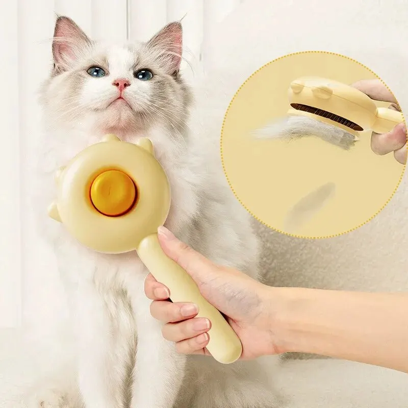 Pet Hair Comb One-Key Hair Removal Cleaning Brush for Cat Dog