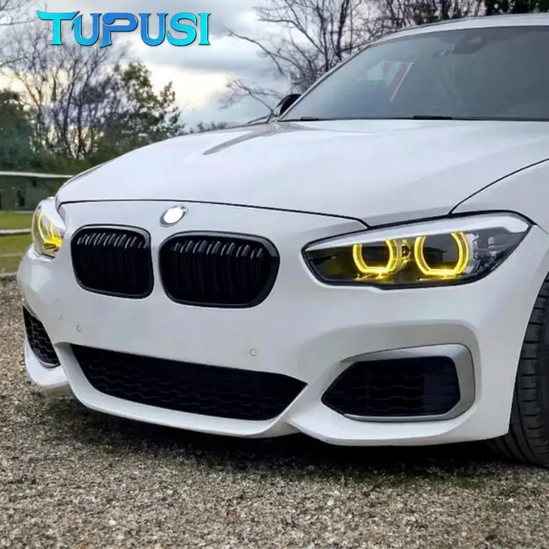 2016 2017 2018 BMW 1 시리즈 F20 F21 114d 118d 120i LCI LED 헤드라이트용 옐로우 엔젤 아이 DRL 모듈 주간 주행등 OEM 63117428425