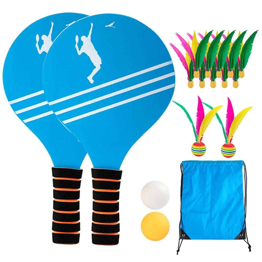 

Beach Tennis and Badminton Racket Paddle Set Paddle Ball Jazzminton Game Garden Open Spaces Park