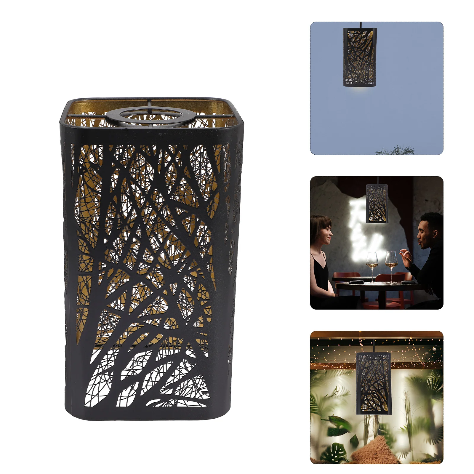 

Wrought Iron Lampshade Table Pendant Light Decorate Crystal Hanging Charming Shades for Floor