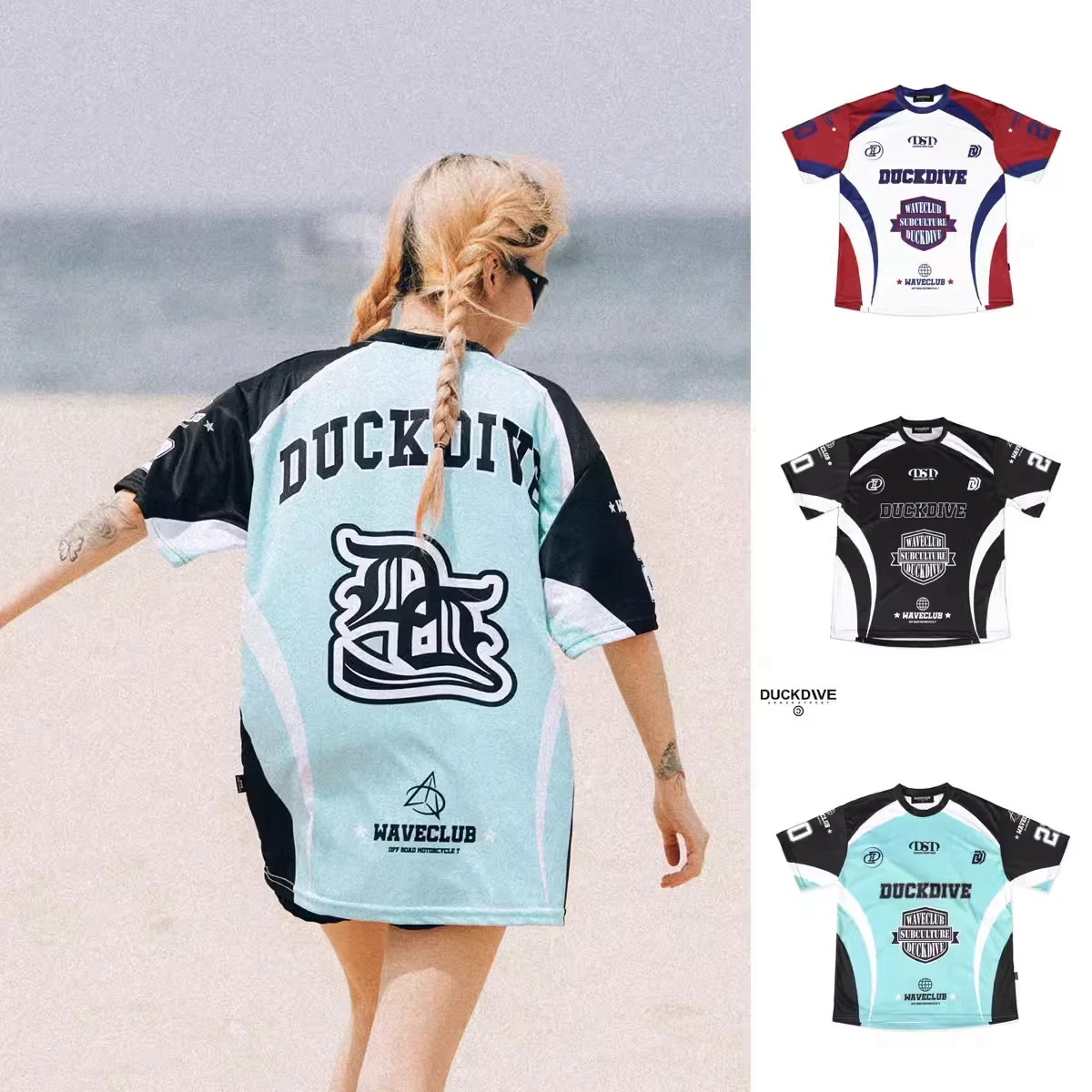 Duckdive Jersey Bada Zifan Same Dance Short Sleeved Sports