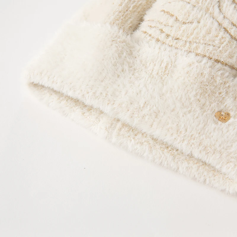 Dave Bella baby knitted hat Infant soft Cap Winter Warm Hat Kids Girl Soild Bonnet DB4224276