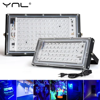 LED UV 투광 조명 효과 램프, 자외선 형광 무대 램프, 디스코 파티 무대 블랙라이트, 395nm, 400nm, 220V, 50W, 100W, 150W