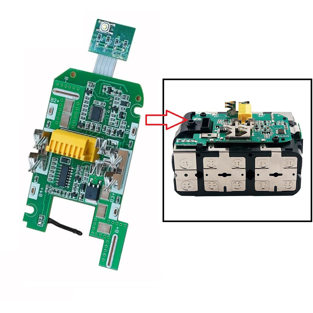BL1830 PCB Circuit Board Stable Quality 2PCS BL1830 Battery Indicator Charging Protection Circuit Board For Makita 18V 2pcs j380y 20 80mm printed circuit board diy pcb weld electronic components small circuit making sale at a loss