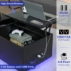 LED Coffee Table with USB Ports and Outlets Lift Top Coffee Tables with Storage High Modern Center Table for Living Dining Room 5