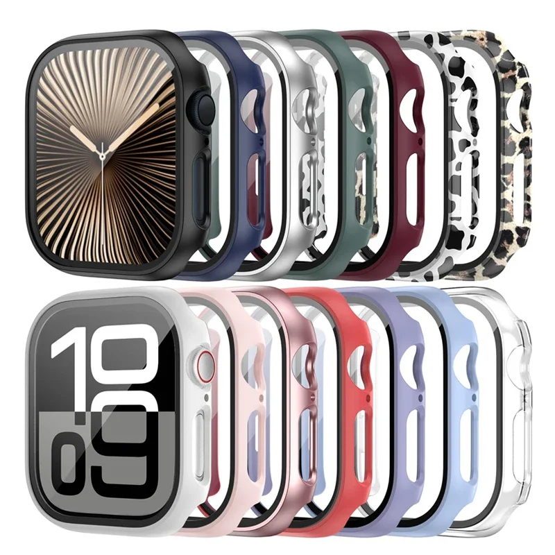 Apple watch screen protector tempered glass cover for Apple Watch 10 42mm 46mm matte hard PC bumper case iWatch series 10 46mm accessories