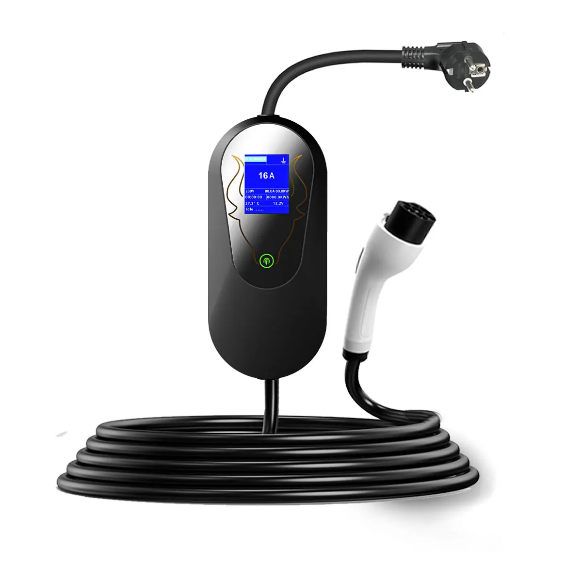 전기 자동차용 휴대용 충전기, 전기 자동차용 충전 박스 케이블, Schuko EU 플러그, 타입 2, 16A GB/T EV 충전기, 3.5m, 5m, 10m, 3.5kw