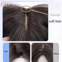 Perruque noire pour femmes, cheveux longs et lisses, bandeau, perruque Lace Front Wig, tempérament Cosplay pour usage quotidien, perruques synthétiques noires Lolita 3