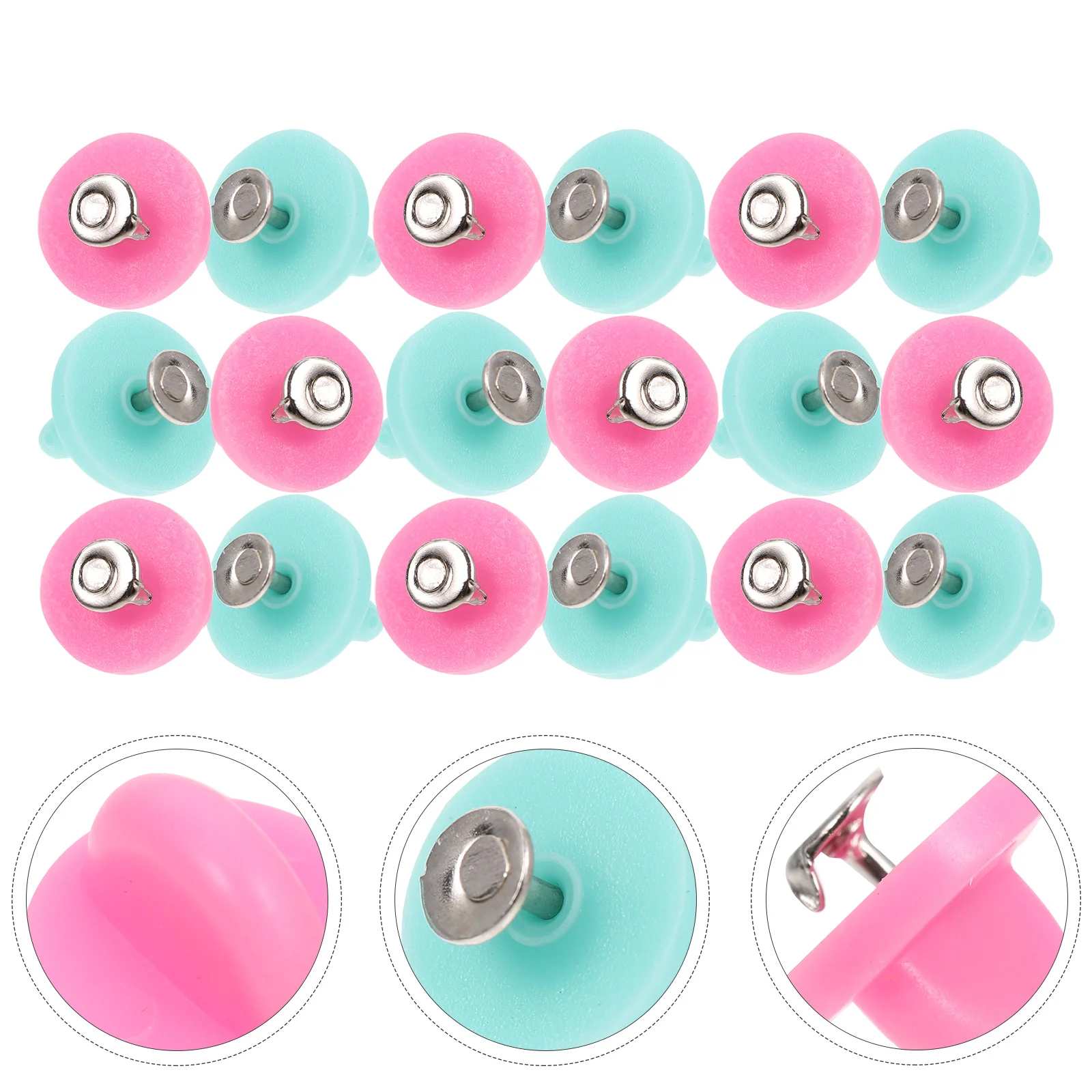 

Caps with Pin Backs Rubber Backs, 100Pairs of 4 Colors Pin Backs Rubber Tie Tacks Pin Back Replacement for Lapel,