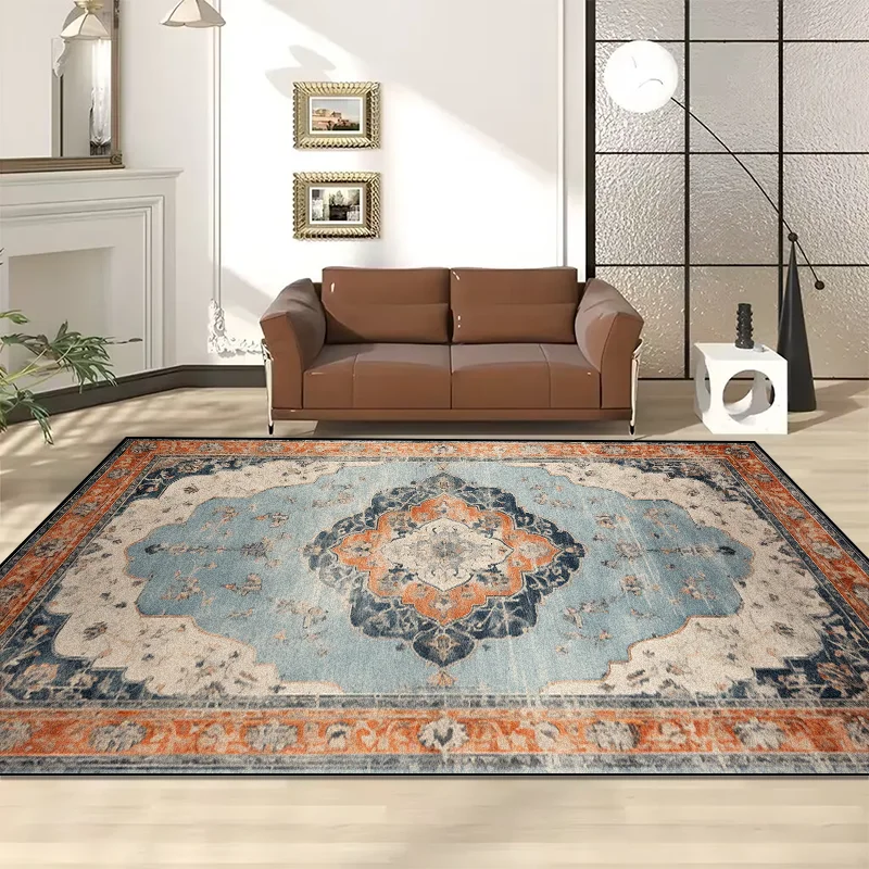 Vintage Persian Carpet Large Area Living Room Decoration Rugs Non Slip Washable Cloakroom Lounge Rug Customized Bedroom Mat 3
