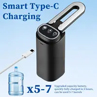 Pompe à bouteille d'eau, distributeur d'eau automatique pour bouteille de 5 gallons, charge de Type C, pompe distributrice d'eau électrique Portable (noir) 6