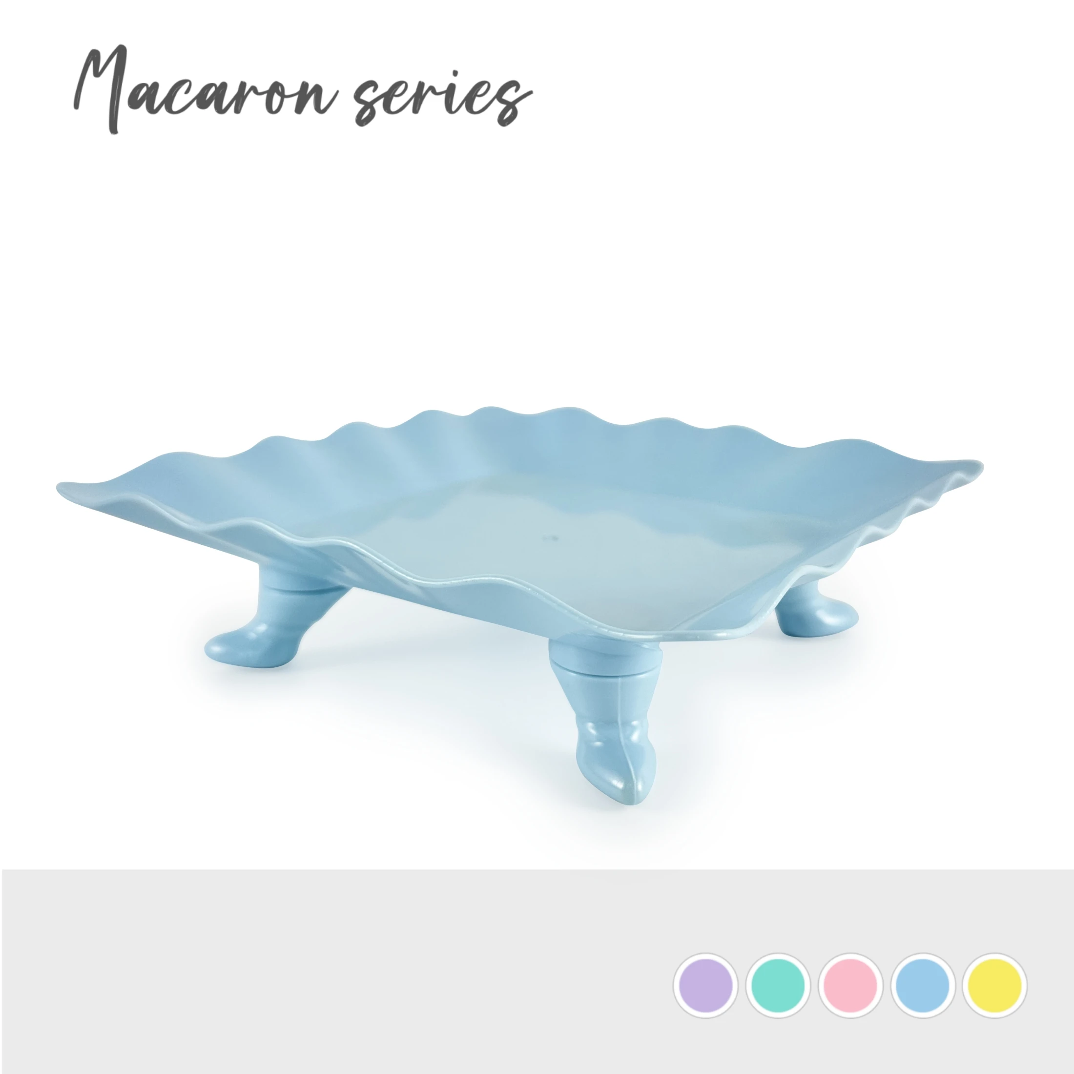 Plastic cake stand dessert display tray fruit plate cupcake holder 1pc