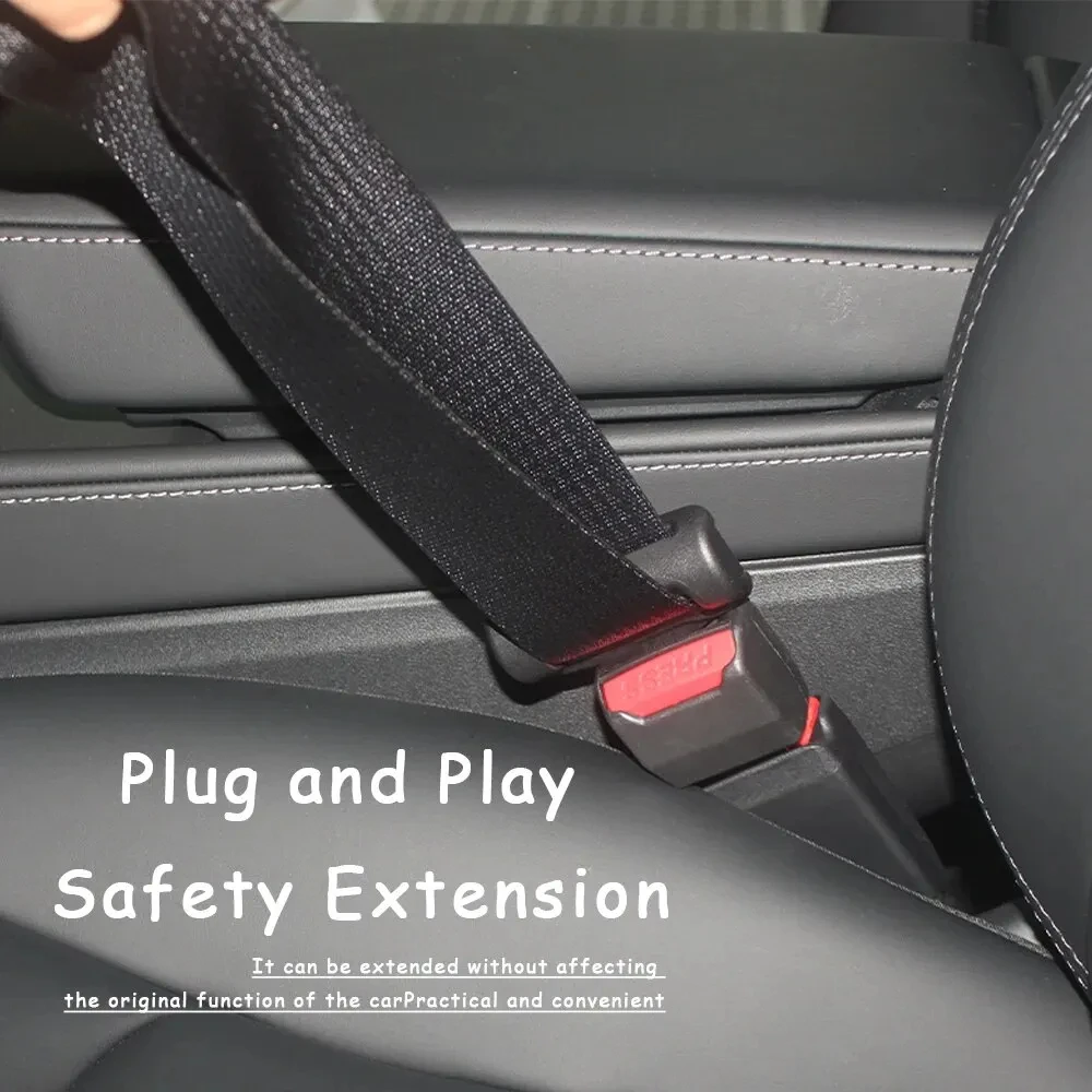 Seat Belt Extender 2 PCS Car Seat Belt Clip Safety Lock Buckle Plug Thick Insert Socket