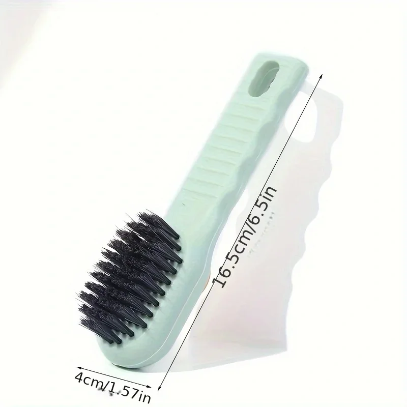 A shoe brush with a liquid container, multifunctional shoe brush, household shoe brush, press cleaning brush, long handled shoe