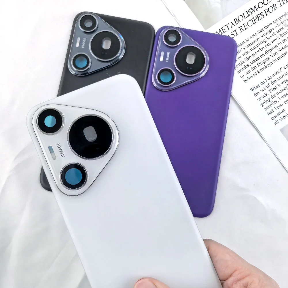 화웨이 푸라 70프로 70P 5G HBN-LX9 배터리 커버 후면 도어 하우징 패널 수리 부품 및 카메라 렌즈 프레임용 후면 유리