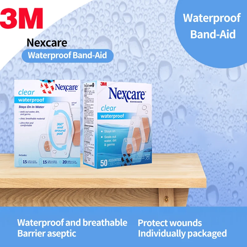 

3M Band-Aid Waterproof Flexible Fabric Adhesive Bandages Dressings For Wound Care and First Aid Baby Child Band-aid