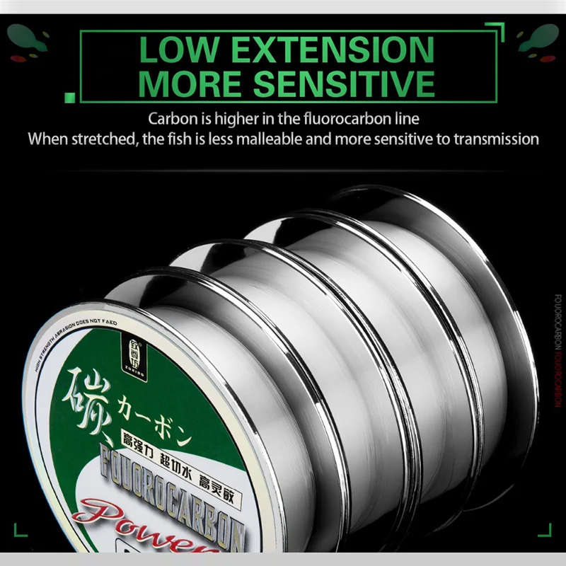 ZUKIBO 50M 100M 100% Fluorocarbon Fishing Line Diameter 0.13-0.71mm Japanese Monofilament Leader Line For Fishing Sinking Line 5