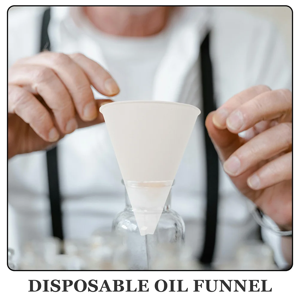 50 Pcs Paper Funnel Engine Oil Funnel Automotive Transmission Coolant Oil Filling Car Repair Tool