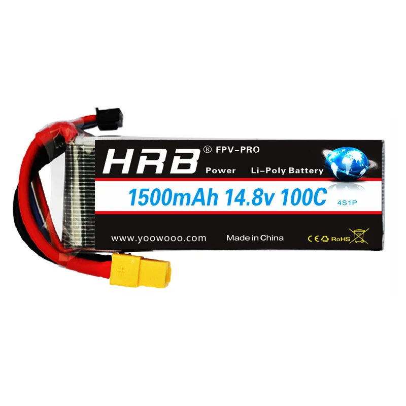 HRB Lipo 4S 6S Battery, FPV_PRO Hrb Power Li-Poly Battery 1500mAh 14.8v