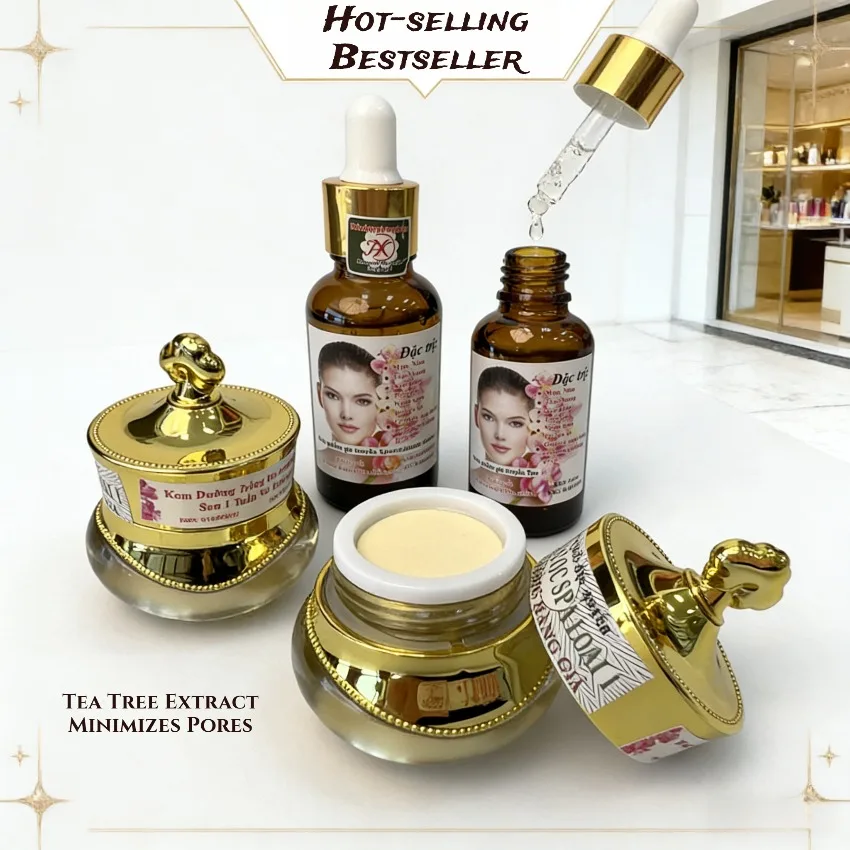 Thailand Brightening Cream with Tea Tree Extract Set Reduces Puffiness Smoothes Skin Minimizes Pores Skin Care for Beauty Salons