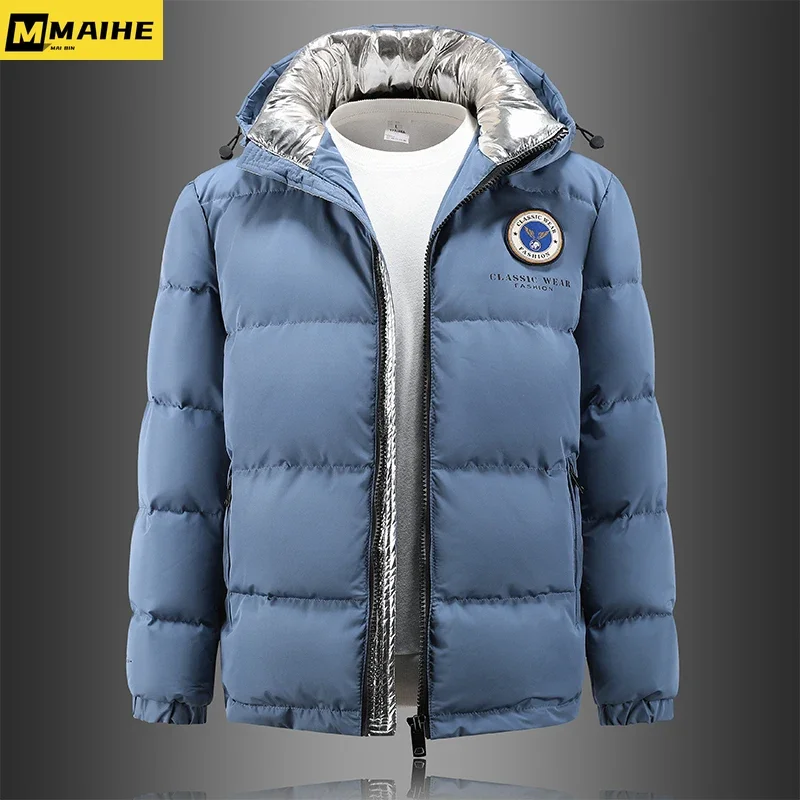 Down Jacket Men's Winter 2023 high quality Windproof Hooded Removable White Duck Down Coat Short Couple Lightweight Down Jacket