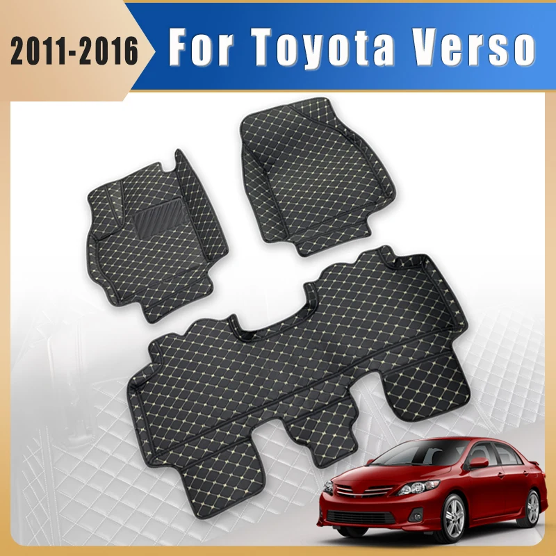 For Toyota Verso 2015 2014 2013 2012 2011 (5 Seater) Car Floor Mats Waterproof Protector Covers Auto Interior Carpet